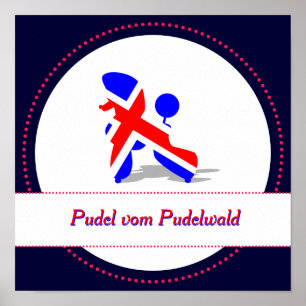 Patriotic Poodles Poster