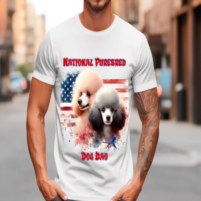 Patriotic Poodles Prance von alter Herrlichkeit T-Shirt (Von Creator hochgeladen)