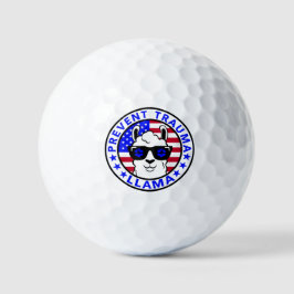 Patriotic Prevent Trauma Llama Golfball