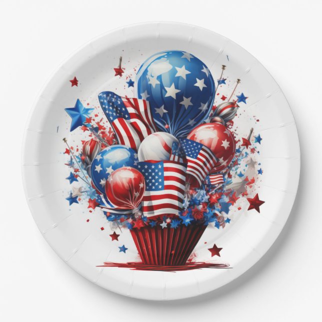 Patriotic Pride Pappteller (Vorderseite)