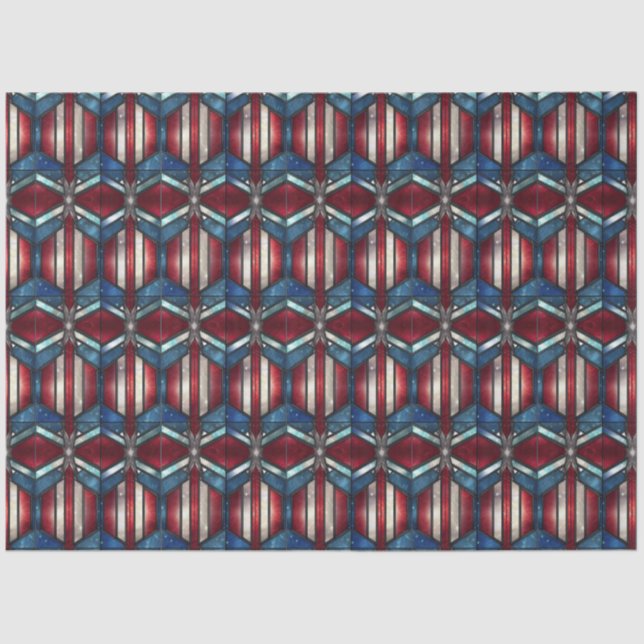 Patriotic Prism Mosaic Seidenpapier (Vorderseite)