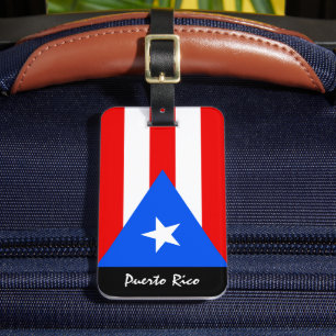 Patriotic Puerto Rico Gepäcksmarken, PR Flag Gepäckanhänger