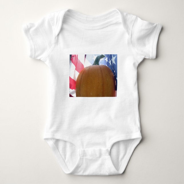 Patriotic Pumpkin Baby Strampler (Vorderseite)