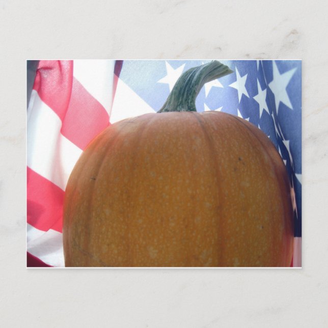 Patriotic Pumpkin Postkarte (Vorderseite)