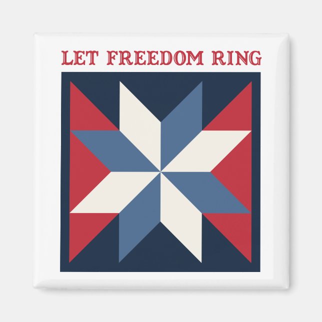 Patriotic Quilt Square Magnet (Vorne)