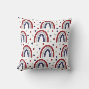 Patriotic Rainbow Red Blue White US Flagge Kissen