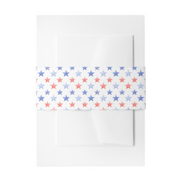 Patriotic Red & Blue Stars Einladungsbanderole