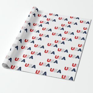 Patriotic Red White and Blue Stars/USA Geschenkpapier