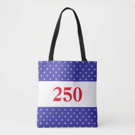 Patriotic Red White & Blue 250 Button Tasche