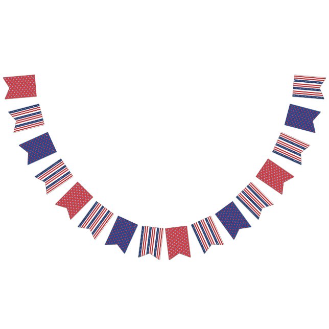 Patriotic Red White Blue 4. Juli Banner (Alle)