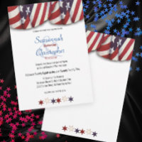 Patriotic Red White Blue Bunting Top Stars