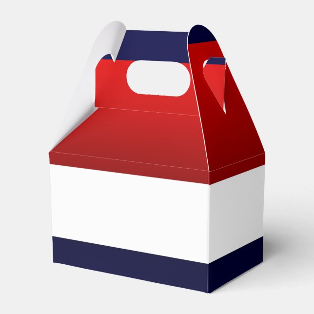 Patriotic Red White & Blue Contemporary Design Geschenkschachtel (Vorderseite)