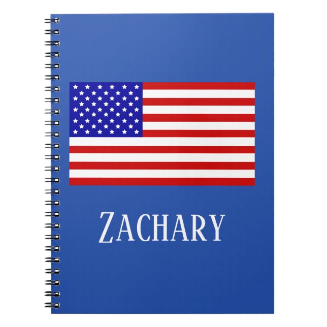 Patriotic Red White Blue Flag Notizblock (Vorderseite)