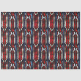 Patriotic Red White Blue Geometric Pattern Seidenpapier