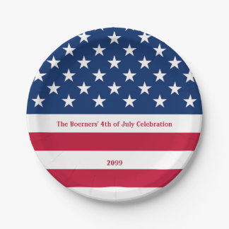 Patriotic Red White & Blue Old Glory Paper Teller