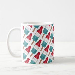 Patriotic Red White Blue Rocket Pop Popsicle USA Kaffeetasse