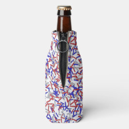 Patriotic Red White Blue Sprinkles Flaschenkühler