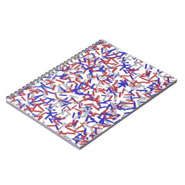 Patriotic Red White Blue Sprinkles Notizblock