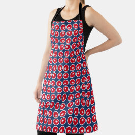 PATRIOTIC RED WHITE BLUE STARS & PATTERNS SCHÜRZE