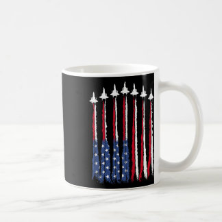 Patriotic Red White Blue Usa Flag Fighting Jets 4. Kaffeetasse