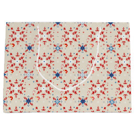 Patriotic Red White Blue Weihnachtsgeschenk Große Geschenktüte