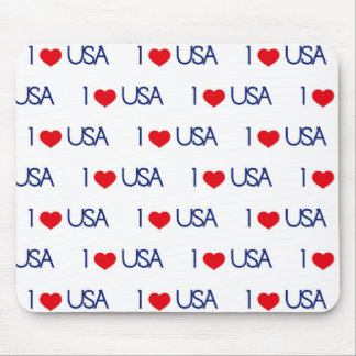 PATRIOTIC RED WHUE BLUE I LIEBE USA MOUSEPAD