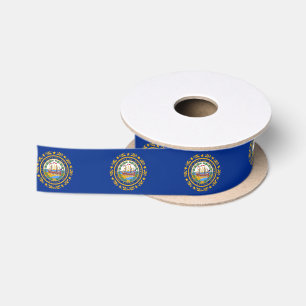 Patriotic Ribbon mit Flag New Hampshire, USA Satinband