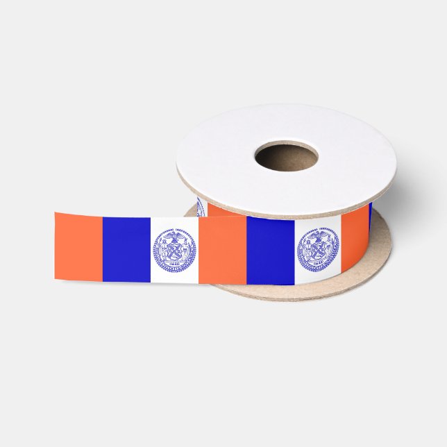 Patriotic Ribbon mit Flag New York City, USA Satinband (Spule)