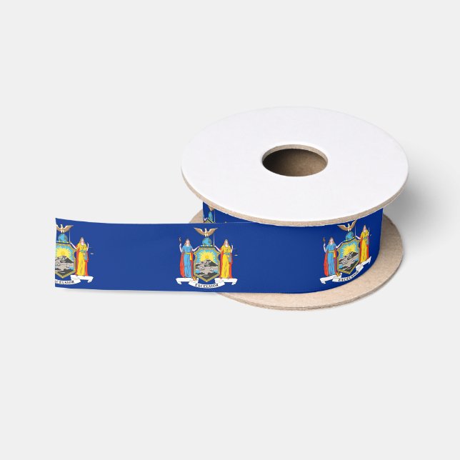 Patriotic Ribbon mit Flag New York, USA Satinband (Spule)