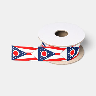 Patriotic Ribbon mit Flag Ohio Staat, USA Satinband