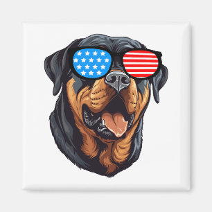 Patriotic Rottweiler Magnet