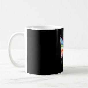 Patriotic Rottweiler mit US Flag Art Kaffeetasse