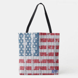 *~* Patriotic Rustic Barnwood USA Flag Tasche