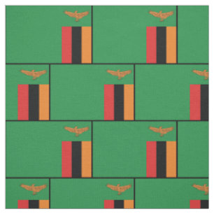 Patriotic Sambia Flag Black Border Stoff