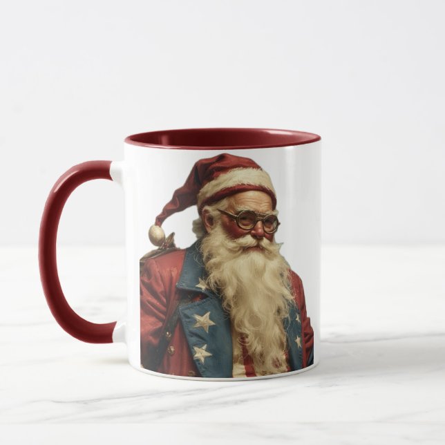 Patriotic Santa Clause Tasse (Links)