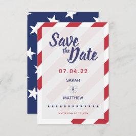 Patriotic Save the Date - US-Flagge