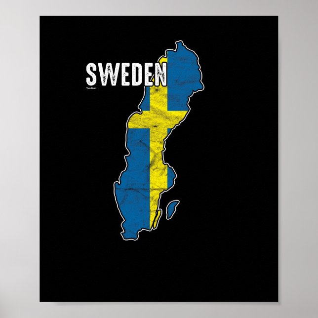 Patriotic Schweden Flagge Schwedischer Nationalism Poster (Vorne)