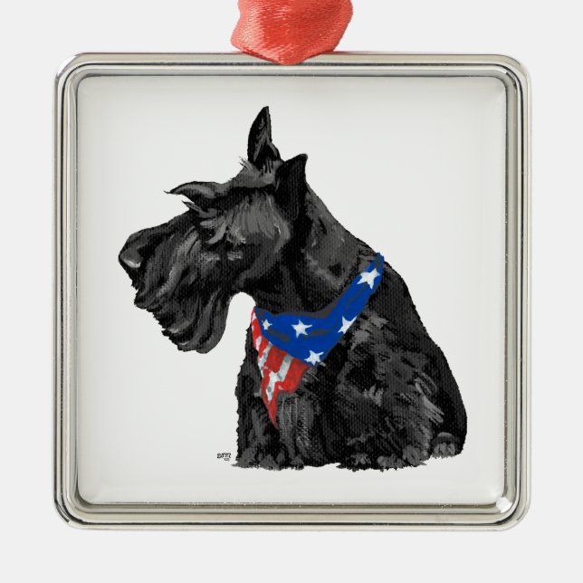 Patriotic Scottie Ornament (Vorne)