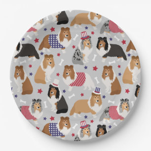 Patriotic Sheltie Shetland Sheepdog Paper Teller