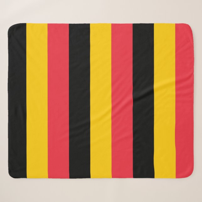 Patriotic Sherpa Blanket mit belgischer Flagge Sherpadecke (Vorderseite (Horizontal))
