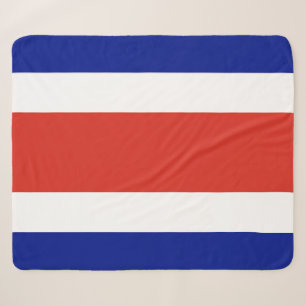 Patriotic Sherpa Blanket mit der Flagge Costa Rica Sherpadecke