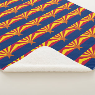 Patriotic Sherpa Blanket mit der Flagge von Arizon Sherpadecke