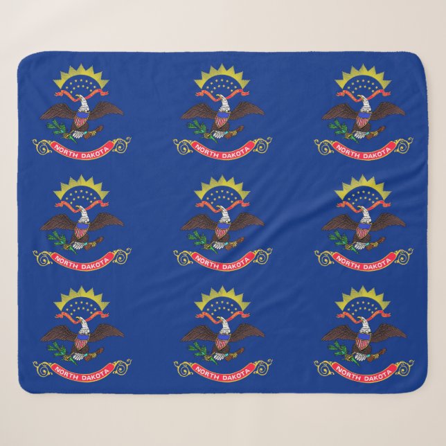 Patriotic Sherpa Blanket mit der Flagge von North  Sherpadecke (Vorderseite (Horizontal))