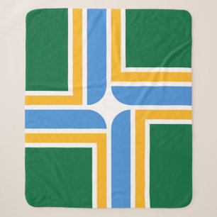 Patriotic Sherpa Blanket mit der Flagge von Portla Sherpadecke