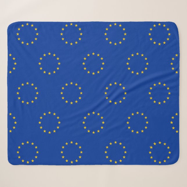 Patriotic Sherpa Blanket mit europäischer Gewerksc Sherpadecke (Vorderseite (Horizontal))