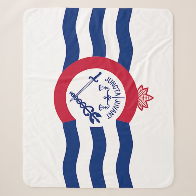 Patriotic Sherpa Blanket mit Fahne Cincinnati Sherpadecke (Vorderseite)