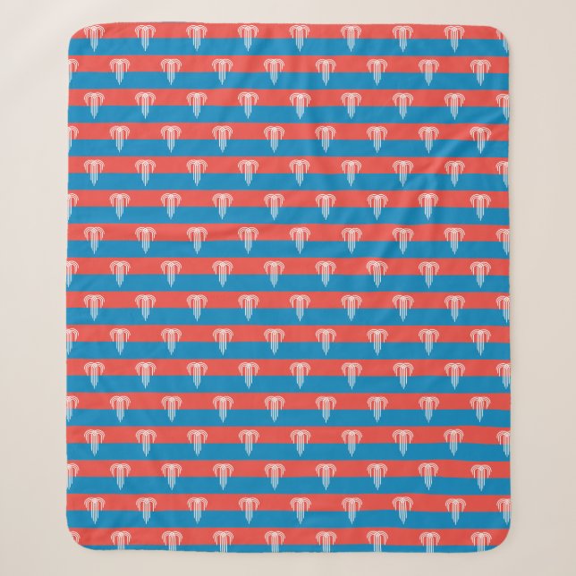 Patriotic Sherpa Blanket mit Fahne von Kansas City Sherpadecke (Vorderseite)