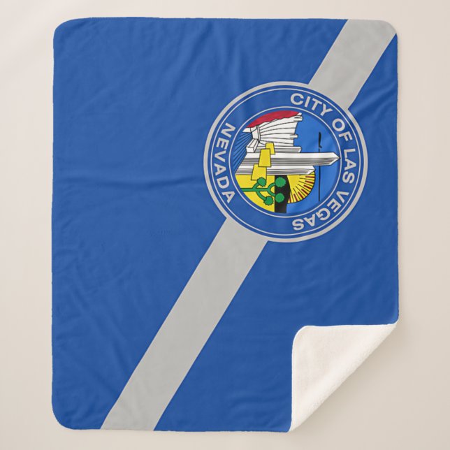 Patriotic Sherpa Blanket mit Fahne von Las Vegas Sherpadecke (Vorderseite)
