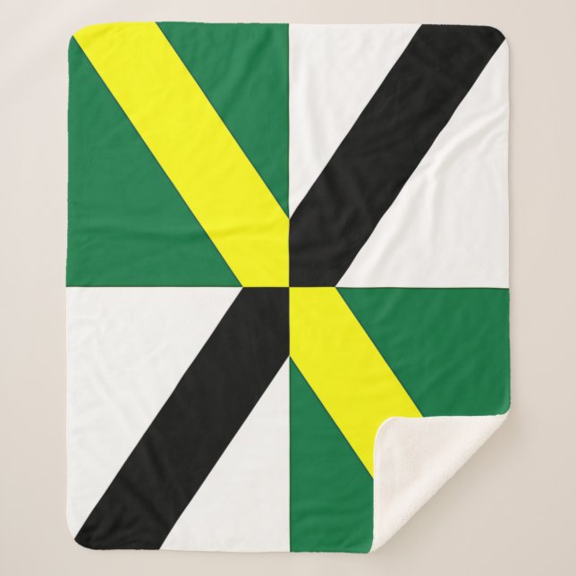 Patriotic Sherpa Blanket mit Fahne von Monterey Sherpadecke (Vorderseite)