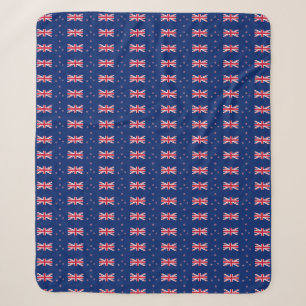 Patriotic Sherpa Blanket mit Flagge Neuseelands Sherpadecke